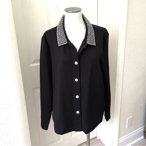 Slim factor by investments Blazer with crystals NWT size XL